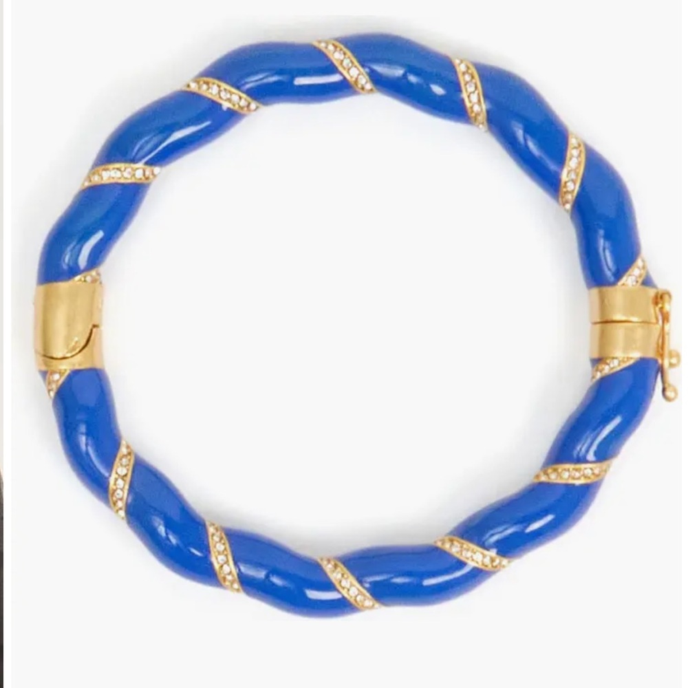 NWT Clare V Enamel Rope Bangle Bracelet in Blue